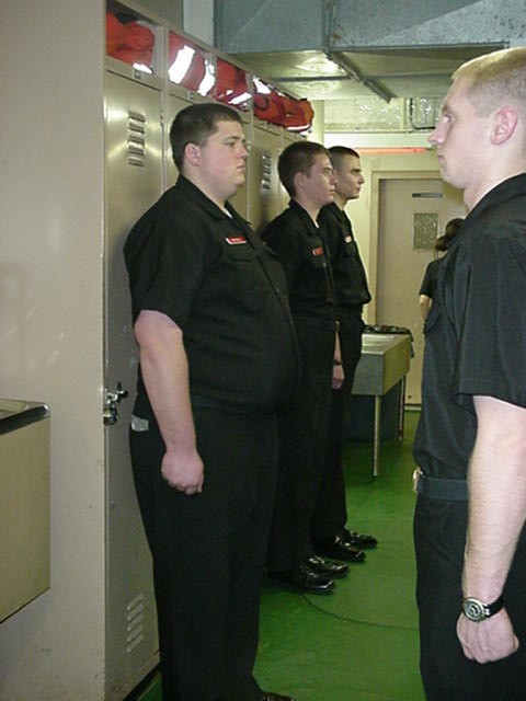 inspections-male: the 4/c male berthing area ready for inspection.