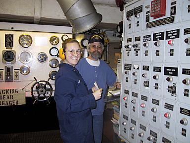 Jess Waters: Engineering Adjutant Jessica Waters and watch engineer Rick Ford.